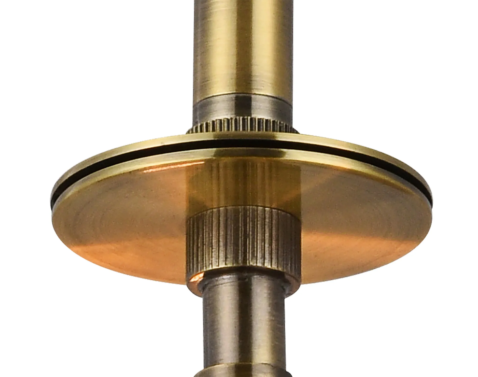 Baymont 50cm Semi Flush 3 Light Antique Brass, Antique Gold/Ruby, Frosted Diffuser DK0386  Deco Baymont AB AG